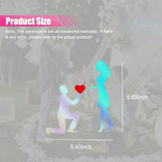 Marriage Proposal Couple Vinyl Car Decal – 5.43 x 5.63 in