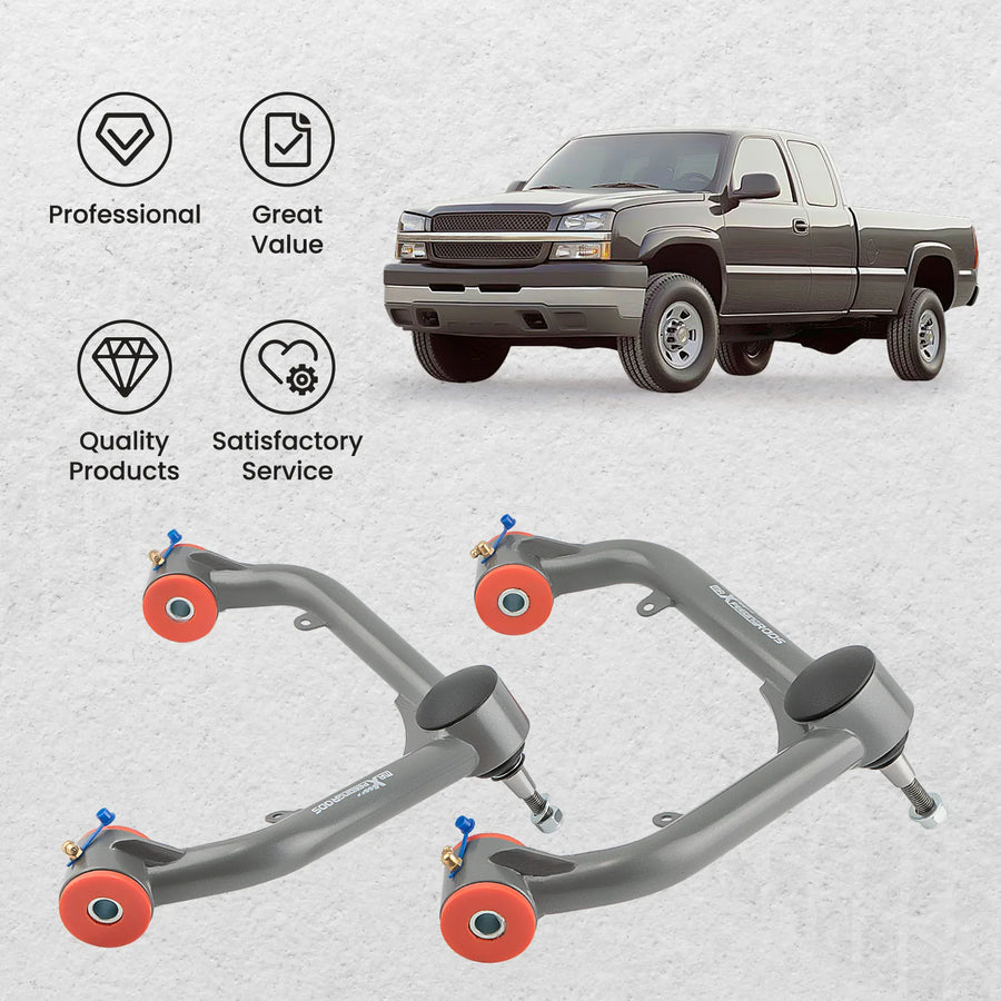 Pair 2002-2004" Lift Front Upper Control Arm LH RH for GMC Sierra 2500 HD 8-Lug