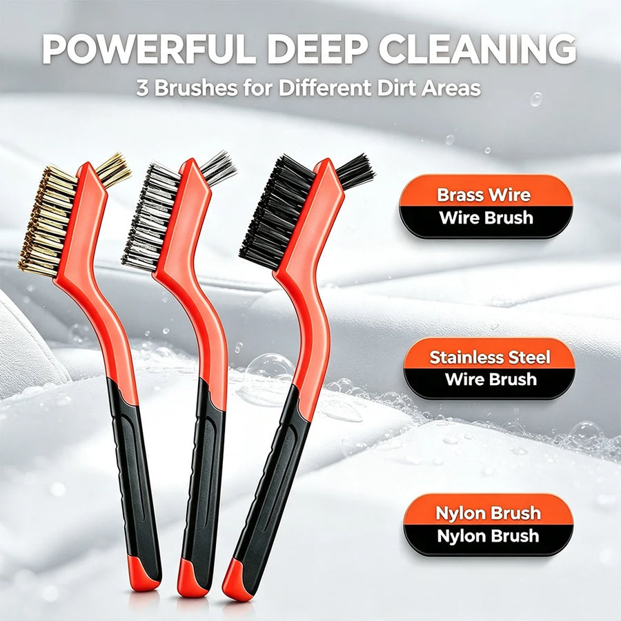 3-Piece Wire & Nylon Cleaning Brush Set