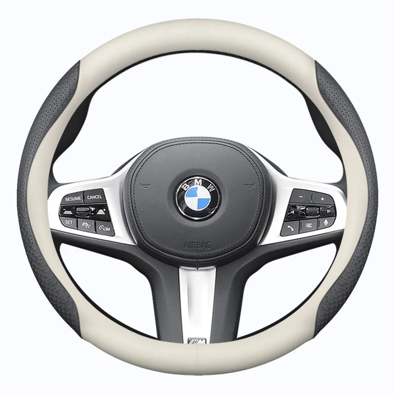 Steering Wheel Cover for BMW 3 4 5 7 Series E46 E90 E87 F20 F22 F45 F30