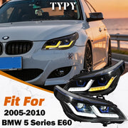 LED Headlight Assembly Set for 2005–2010 BMW 5 Series