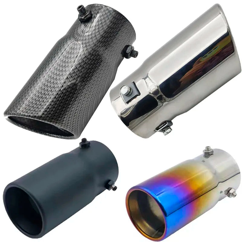Universal Carbon-Fiber & Stainless Steel Exhaust Tip, 70/76mm
