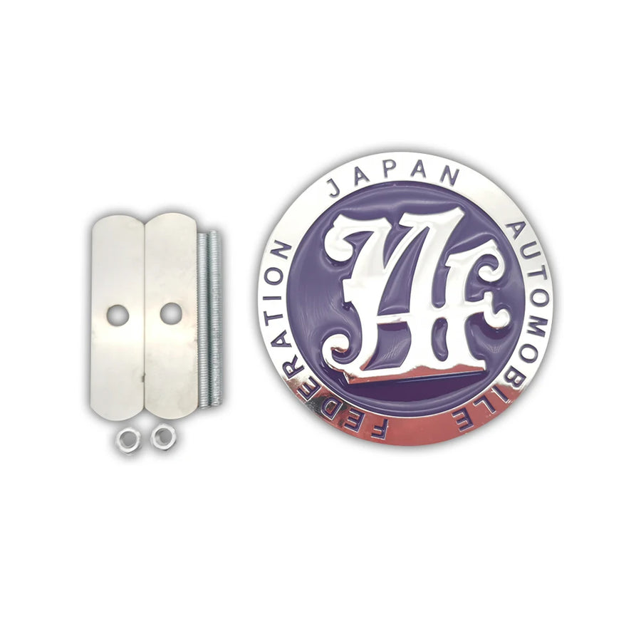 JAF-Style 82 mm Metal Grille Badge - Multiple Colors