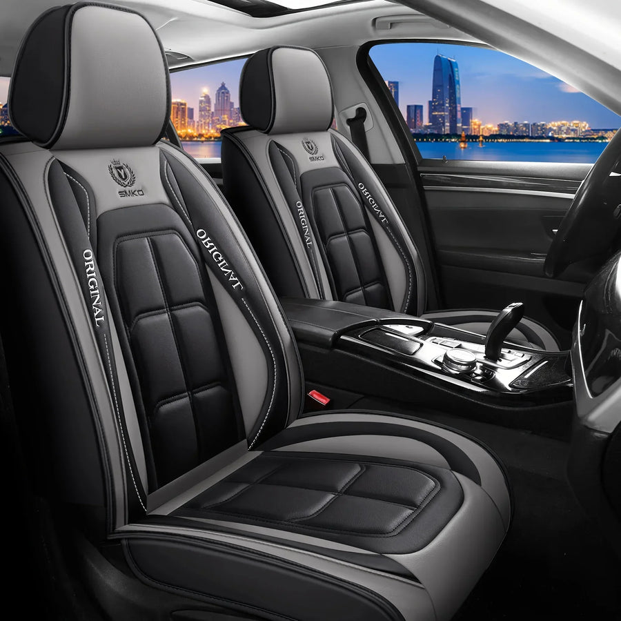 Universal Leather-look Car Seat Cover and Cushion Set