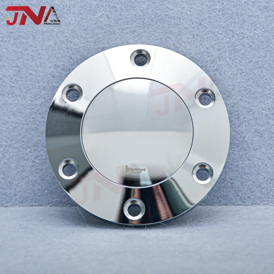 Universal Horn Button Chrome Billet Suit Classic Steering Wheel Horn Push Cover 70MM PCD