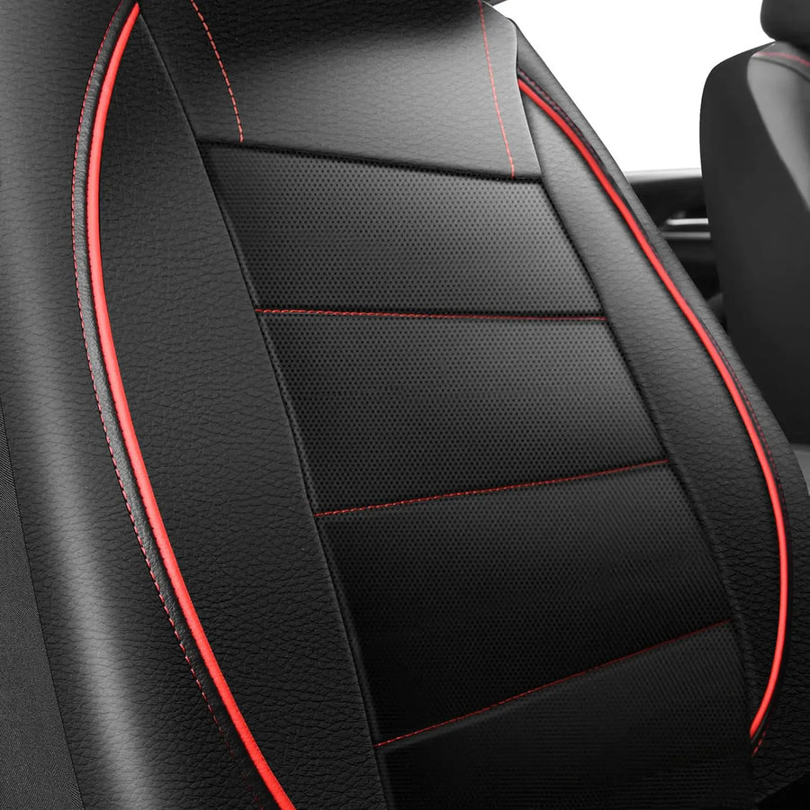 Universal 5-seat Leather-look Car Seat Cover and Cushion Set