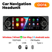 5.2-Inch 1-DIN Bluetooth Touchscreen Car Stereo