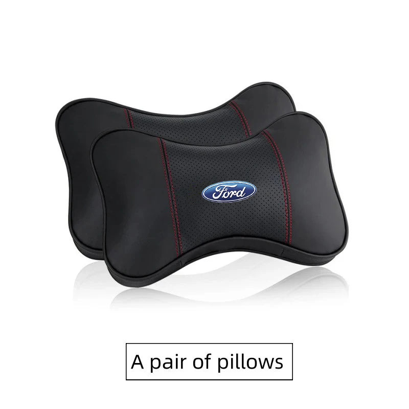 Ford Car Headrest Neck Pillow and Seat Belt Shoulder Pad Set – 2/4-Piece