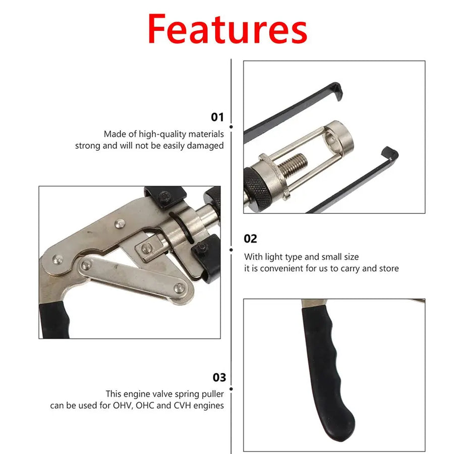 Valve Spring Compressor Remover Tool for OHV OHC CHV Engines Universal Clamp Cylinder Removal Install