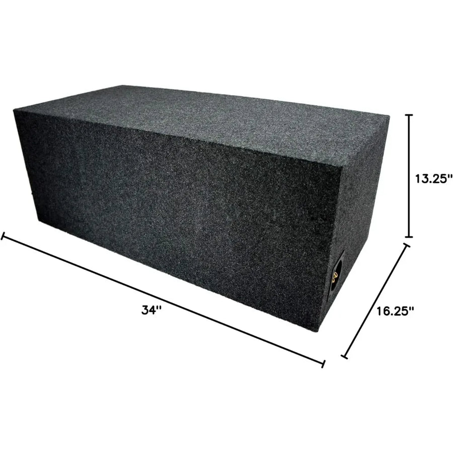 Dual 12-Inch Ported MDF Subwoofer Enclosure