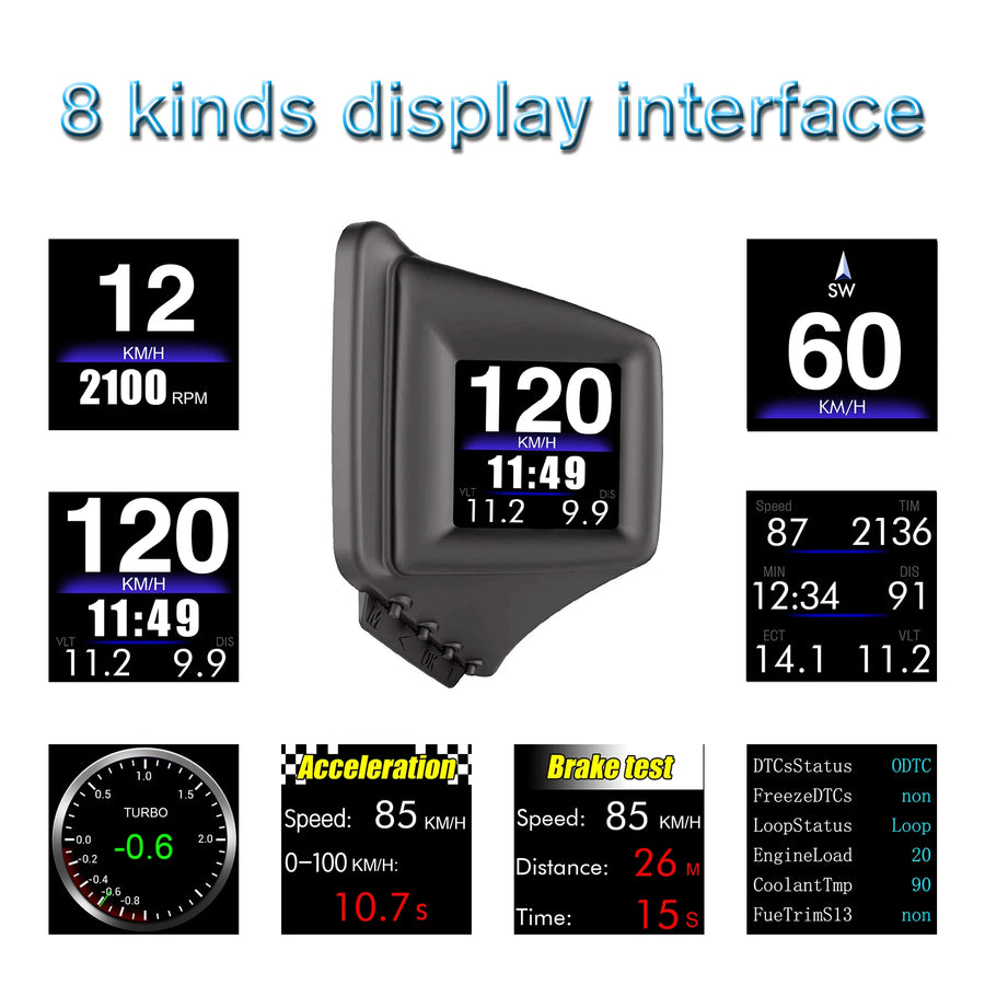 OMP GPS/OBD2 Car Head-Up Display and Digital Performance Gauge