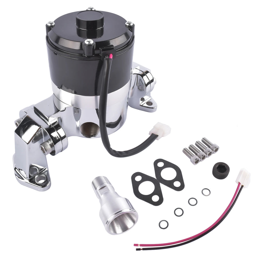 Chrome Aluminum High Flow Electric Water Pump for Small Block Chevy Small Block Chevy 283 327 350 400 Engine