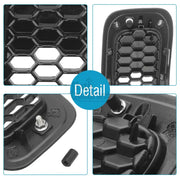 7-Piece Black Front Bumper Upper Grille ABS Plastic for Jeep Cherokee 2014 2015 2016 2017 2018