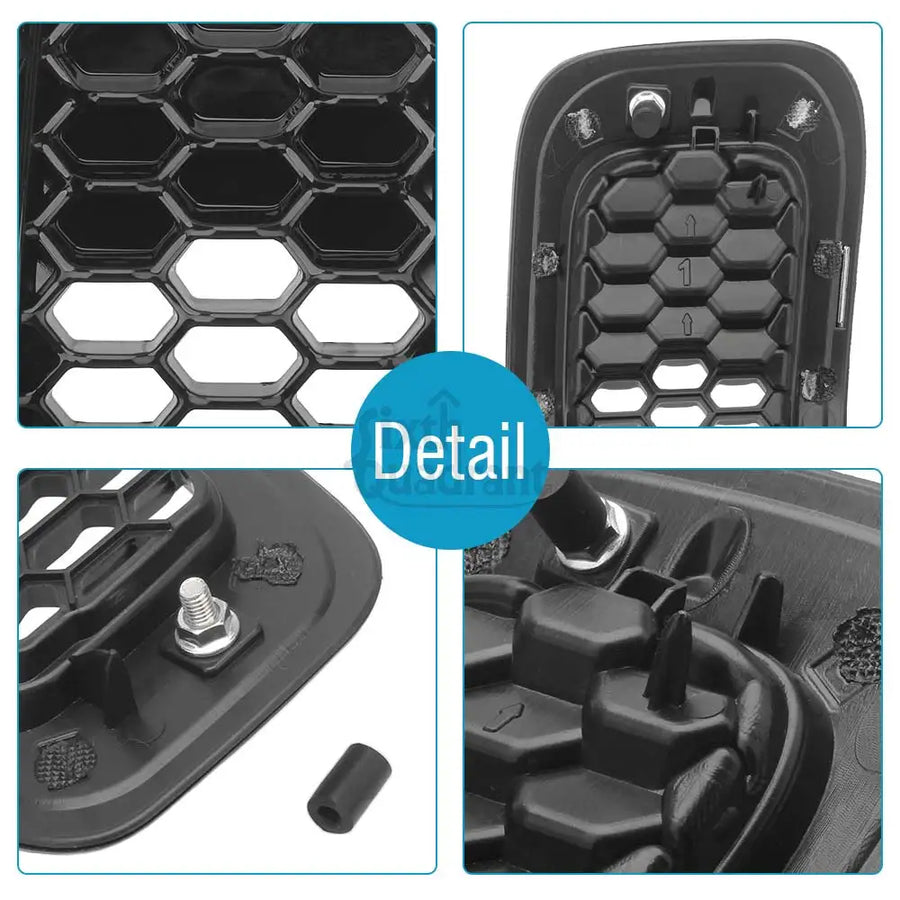 7-Piece Black Front Bumper Upper Grille ABS Plastic for Jeep Cherokee 2014 2015 2016 2017 2018