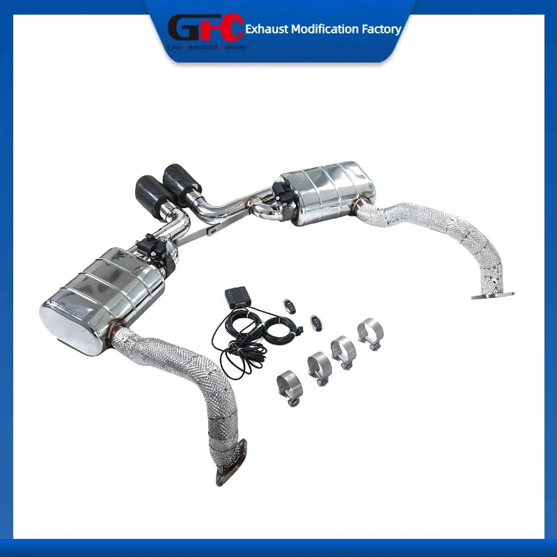 304 Stainless Steel Catback Valvetronic Exhaust System for Porsche 981 Boxster Cayman 2.7L 3.4L 3.8L 2012-2016 Valve
