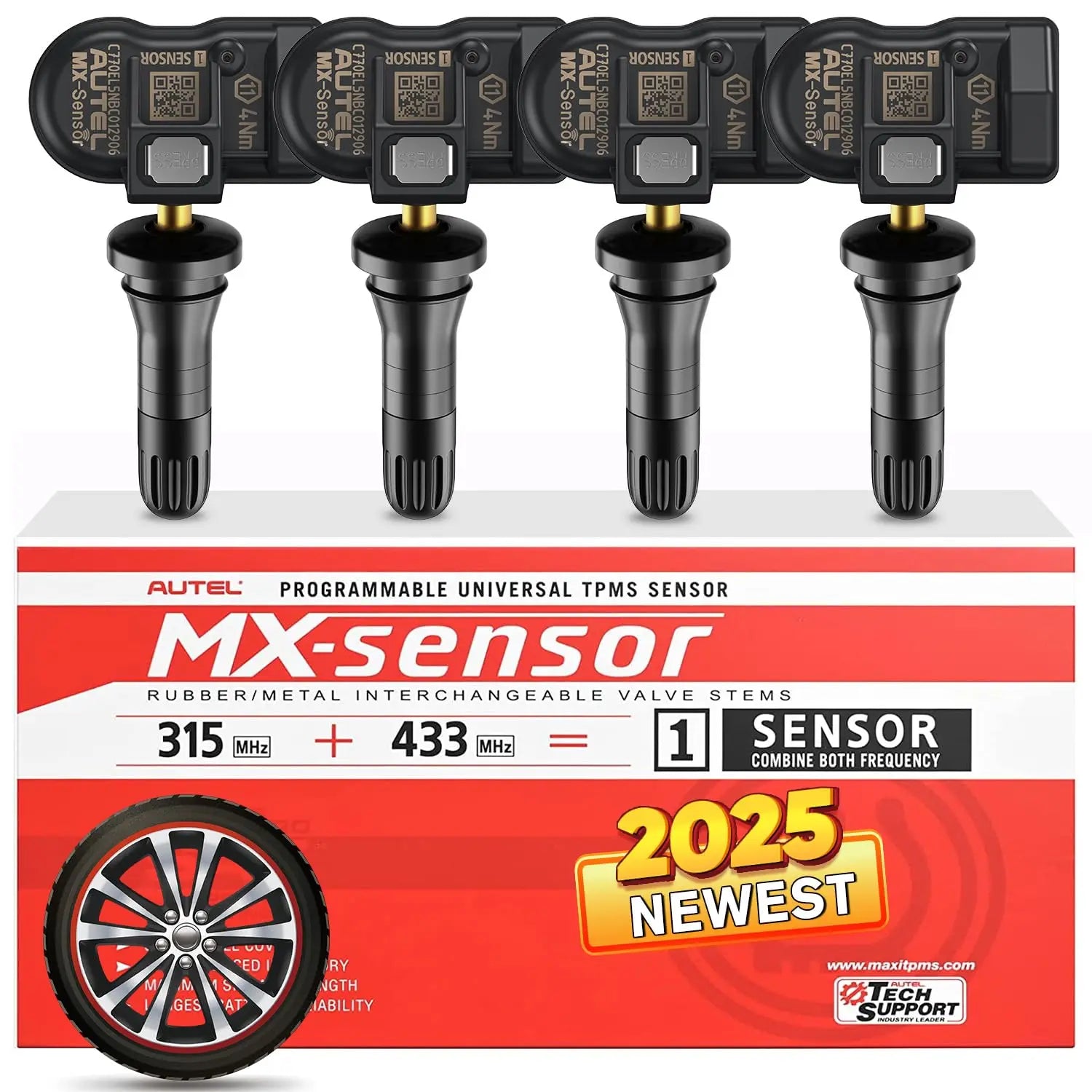 Autel MX-Sensor 315MHz/433MHz Programmable TPMS Sensor