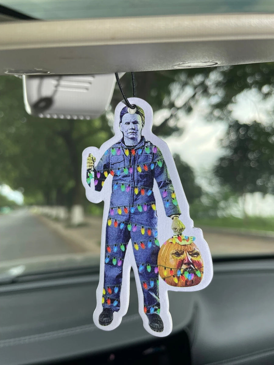 Michael Myers Halloween Christmas Lights Hanging Car Air Freshener