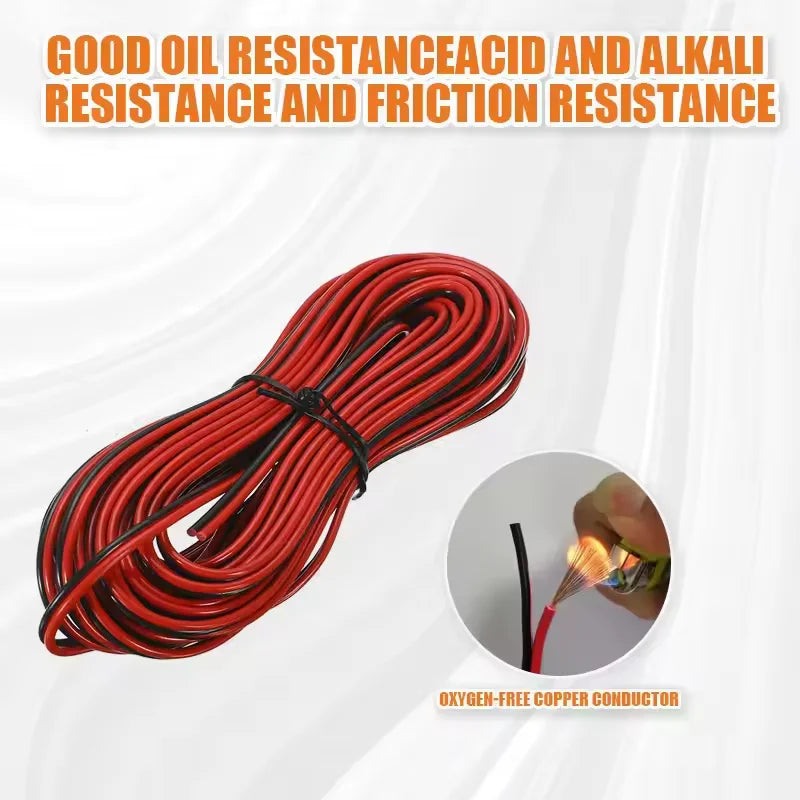 Red and Black Car Speaker Wire – 5m or 10m