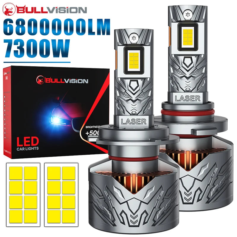 2-Piece H4/H7/H11/9005/9006/9012 LED Headlight Bulb – 6000K, CANBUS
