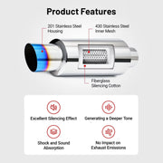 Universal Stainless Steel Universal Exhaust Muffler – 57MM