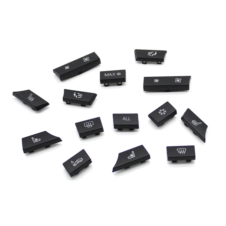 AC Heater Button 12/14-Piece Key Caps Repair Kit Switch Cover for BMW 5 6 7 Series
