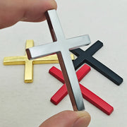 3D Metal Car Sticker Christian Cross Body Emblem Badge Decal for BMW Audi Honda Opel Ford Toyota Buick