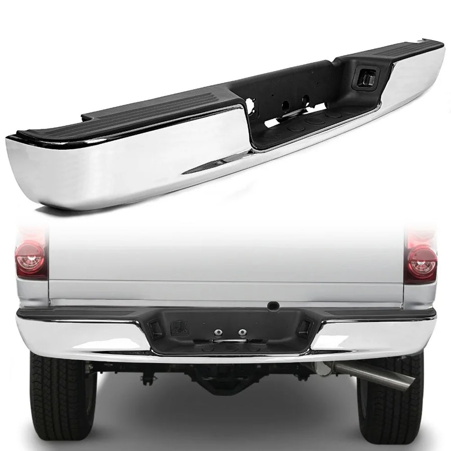 Chrome Rear Bumper Assembly for 2002–2009 Dodge Ram 1500