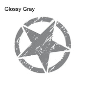 Five-Point Star Hood or Door Vinyl Decal – 35 or 50 cm