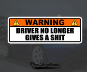 2-Pack “Warning: Driver No Longer” Car Decals – 6 x 2 in