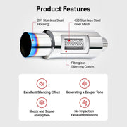 Universal Stainless Steel Universal Exhaust Muffler – 63.5MM