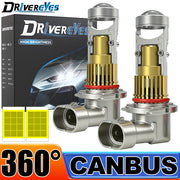 2-Piece H4/H7/H11/9005/9006/9012 LED Headlight Bulb – 6000K, CANBUS, Projector-Compatible
