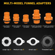 20-Piece Spill-Free Radiator Coolant Funnel Kit