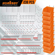 238-Piece Pegboard Hook, Bin and Tool Organizer Set