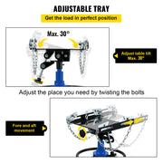 Hydraulic Telescopic Transmission Jack with Foot Pedal and Swivel Casters