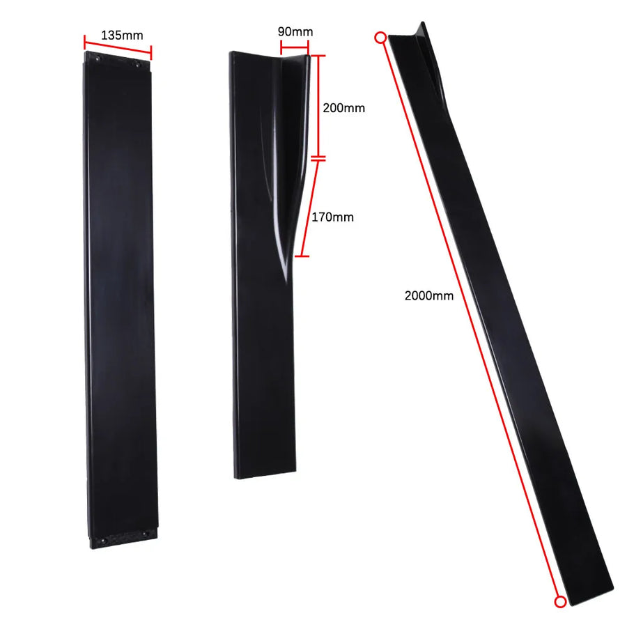 Gloss Black Side Skirt Extension Set for Hyundai Elantra