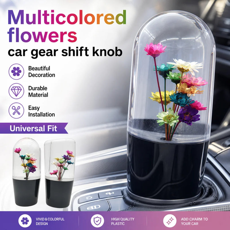 10 cm Floral Resin Manual Shift Knob