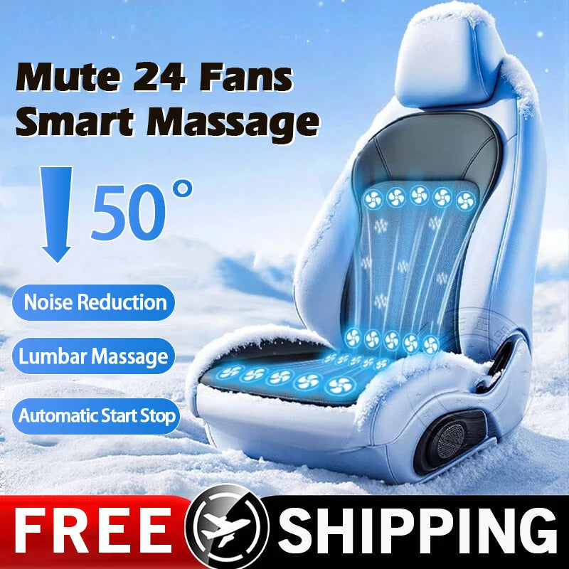 Universal 12V/24V Ventilated Cooling Car Seat Cushion