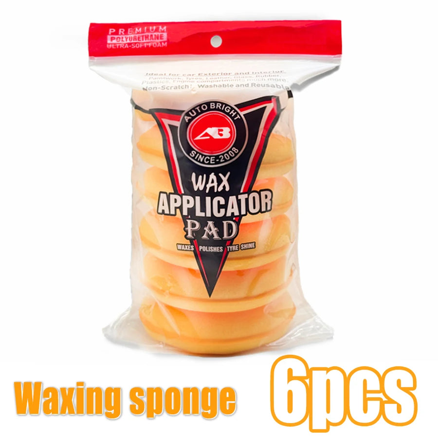 Orange Foam Wax Applicator Pads, 2- or 6-Pack