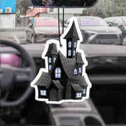 Halloween Haunted House Hanging Car Air Freshener
