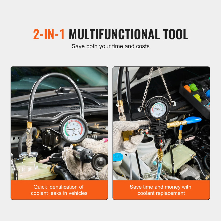 28-Piece Radiator and Cooling System Pressure Tester Kit
