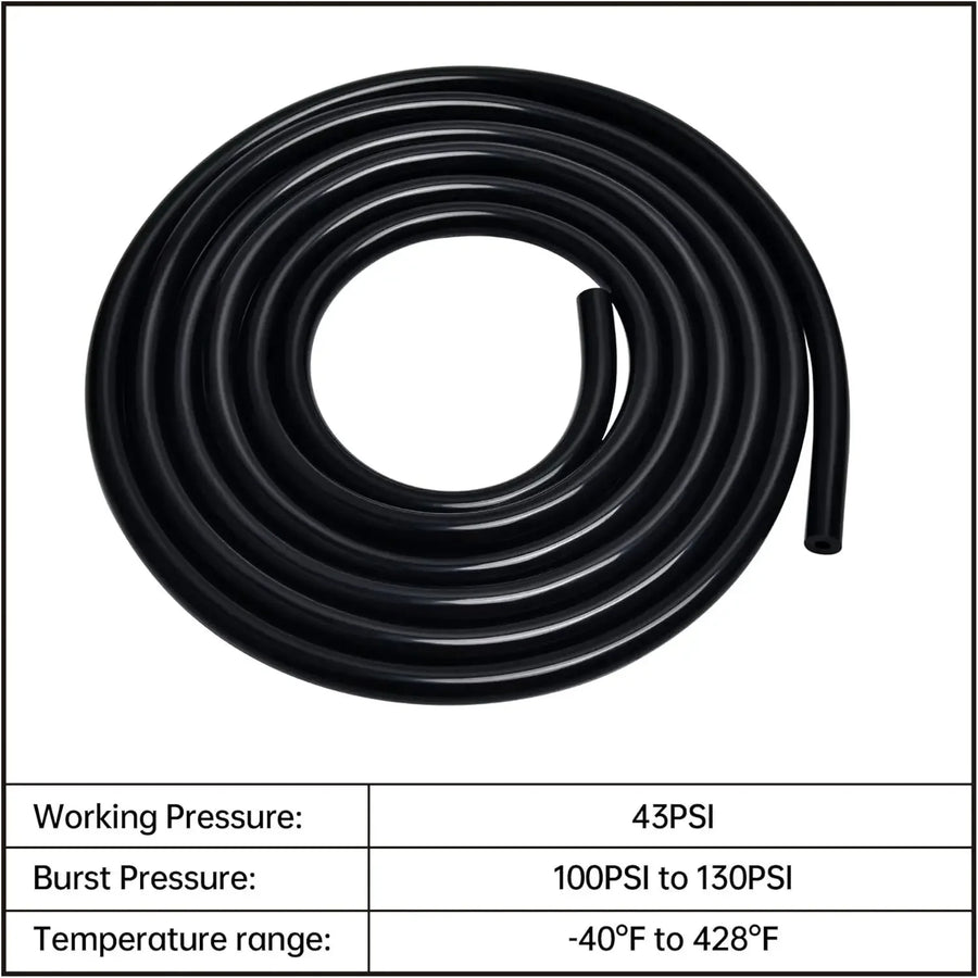 Silicone Vacuum Hose 10FT Automotive Vacuum Windshield Washer Line Universal