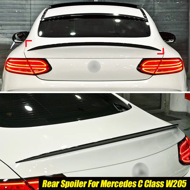 Gloss Black Trunk Spoiler for 2015+ Mercedes-Benz C-Class – Sedan