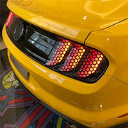 48 x 30 cm Universal Black Honeycomb Tail-Light Decal Sheet