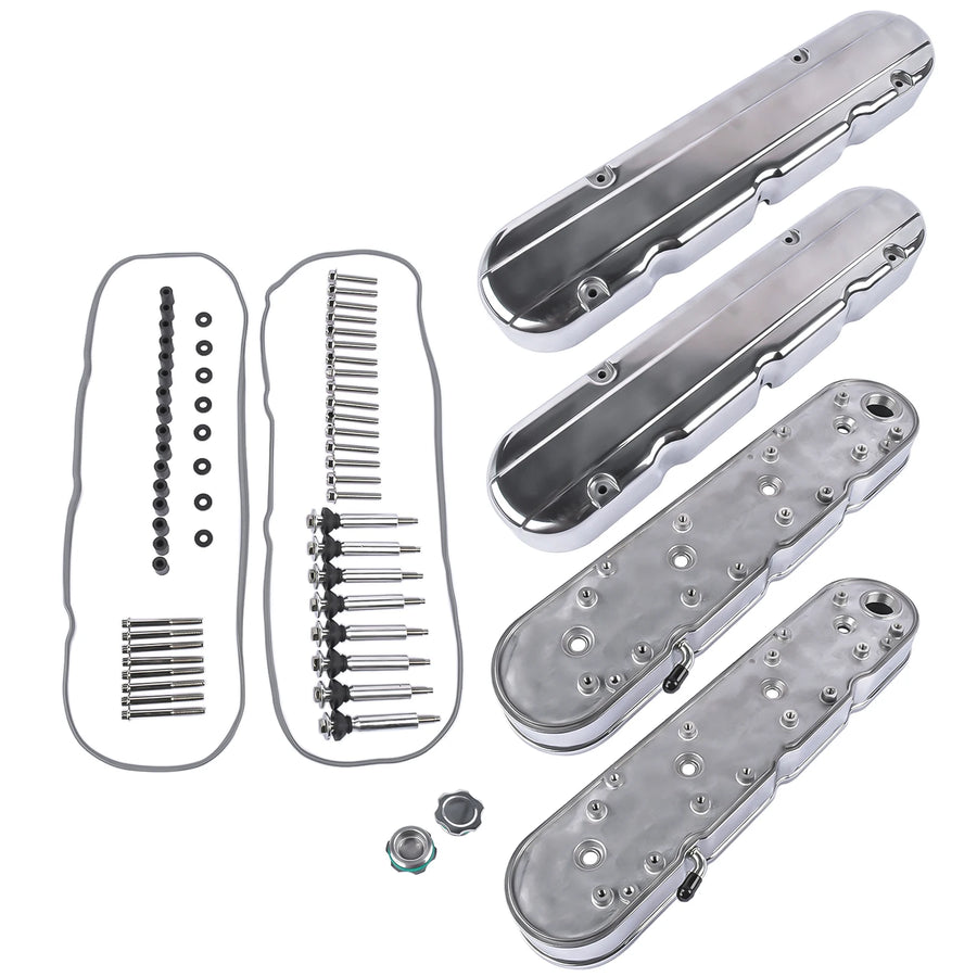 Polished Engine Valve Cover Pair for Chevrolet GM LS Engines
