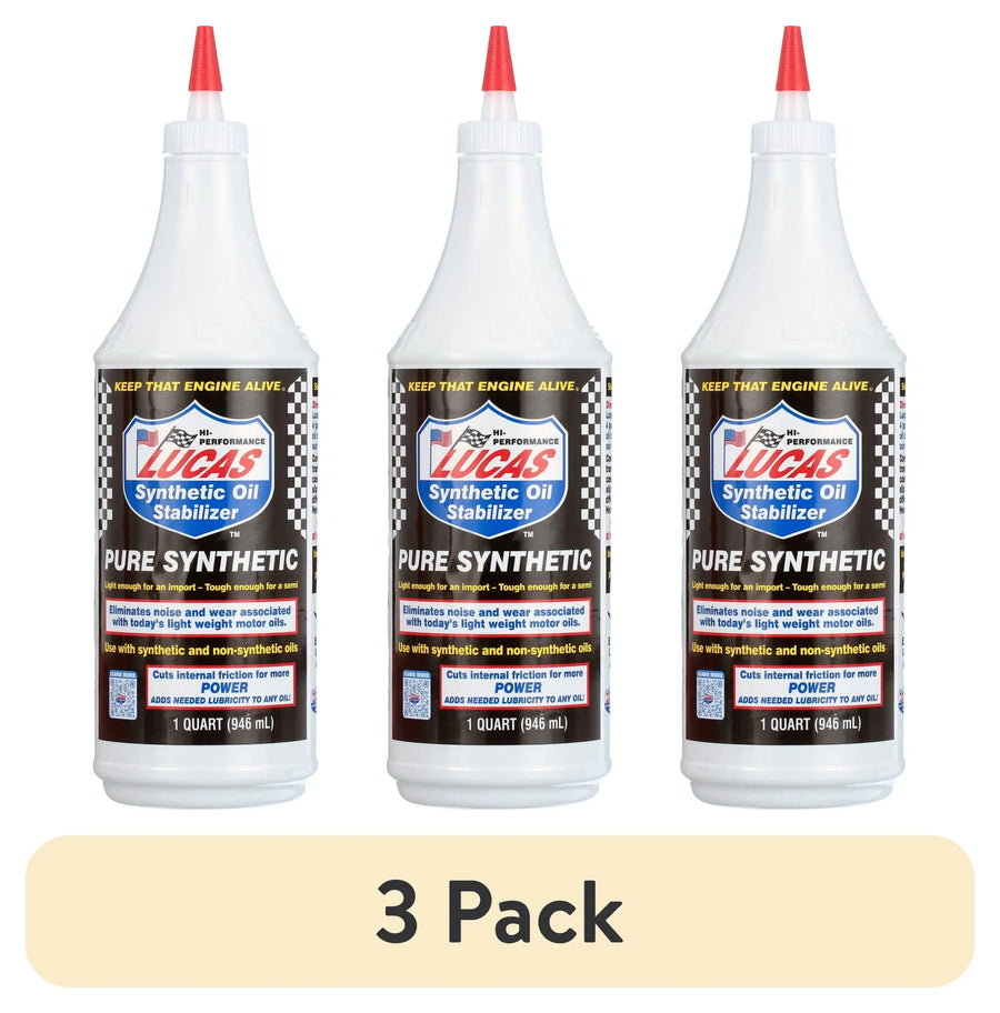 Lucas Oil 10130 Synthetic Oil Stabilizer, 32 oz – Pack Options
