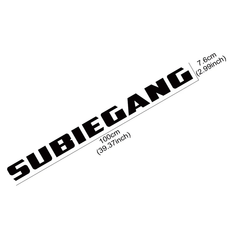 SUBIE GANG Windshield Vinyl Decal for Subaru – 100 × 7.8 cm