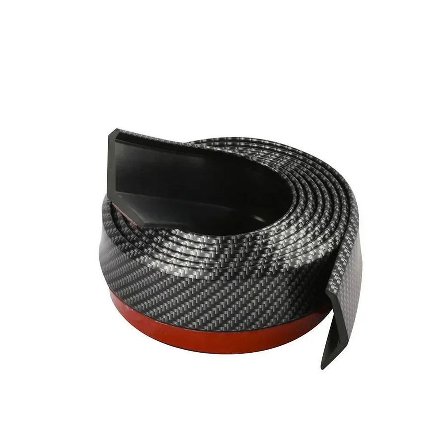2.5 m Universal Carbon-Fiber-Look Bumper Lip Trim – Multiple Styles