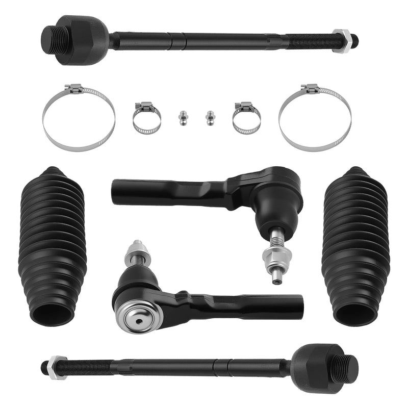 Inner & Outer Tie Rod End & Steering Boot Kit for Silverado/Sierra 1500 1999-2006