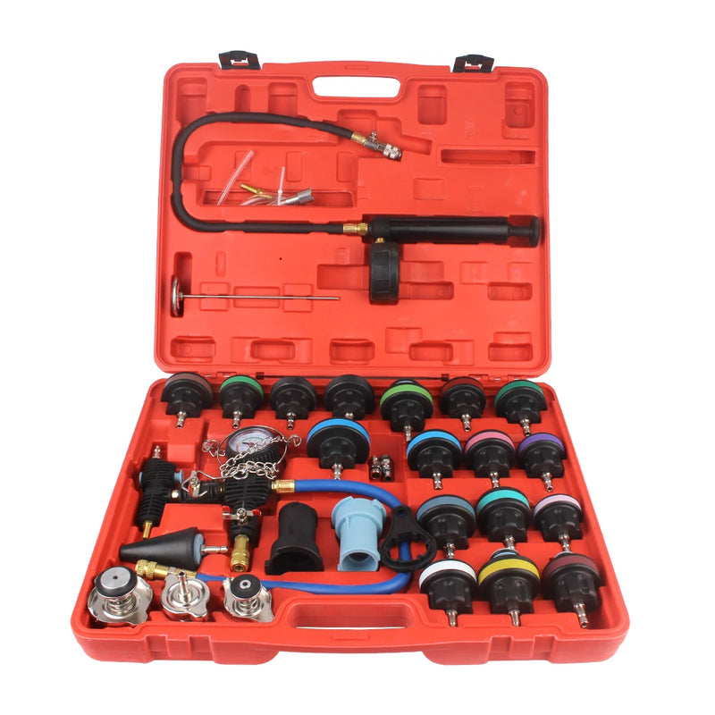 Radiator Pressure Tester and Cooling System Vacuum Refill Kit, 14/28-Piece Options