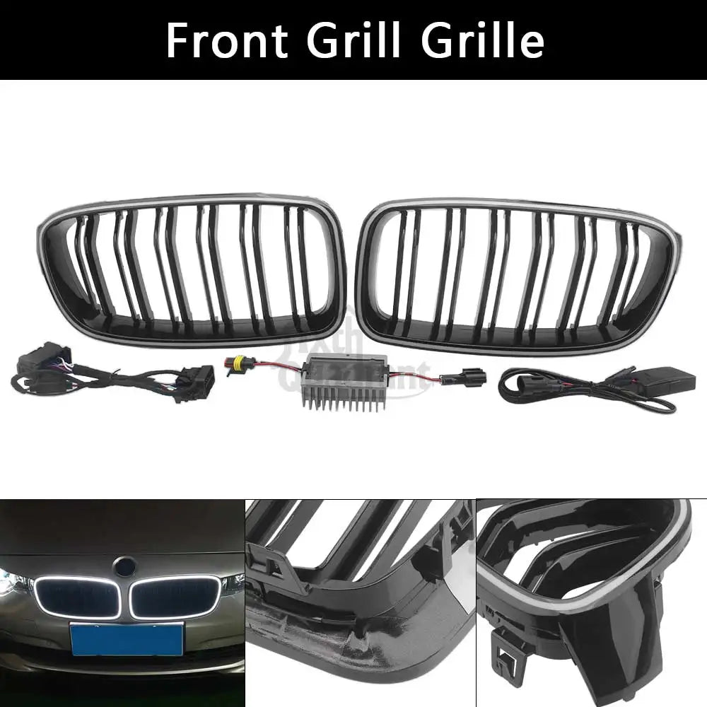 2012-2018 BMW 3 Series F30 F31 320i 328i 328d 330e 330i 335i 340i LED Light Front Bumper Racing Grille